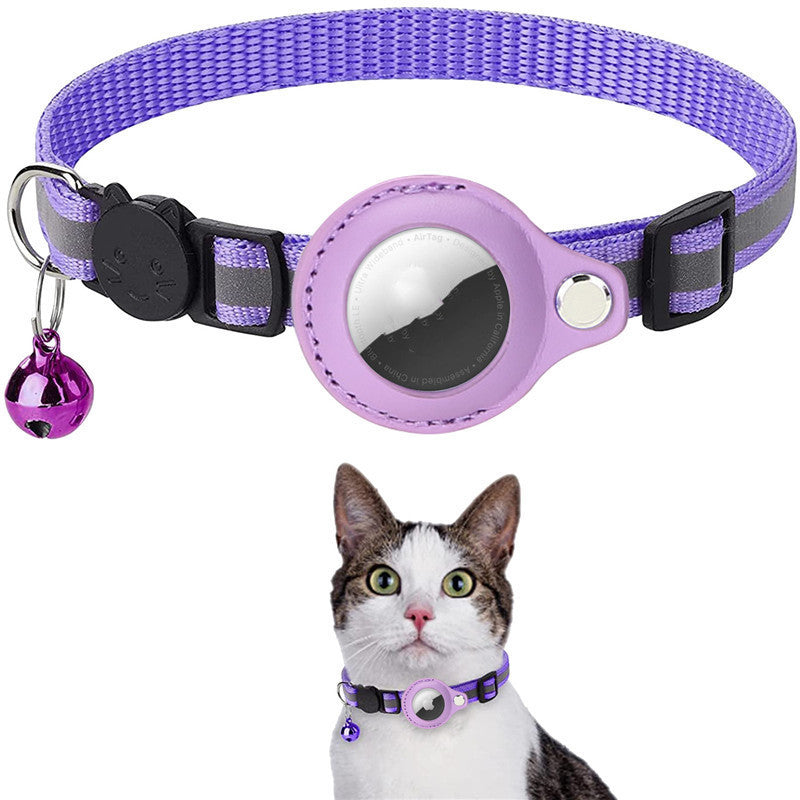 Reflective Waterproof Pet Collar with AirTag Holder – Secure & Comfortable for Cats & Dogs