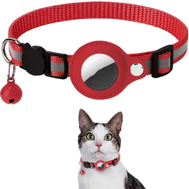 Reflective Waterproof Pet Collar with AirTag Holder – Secure & Comfortable for Cats & Dogs