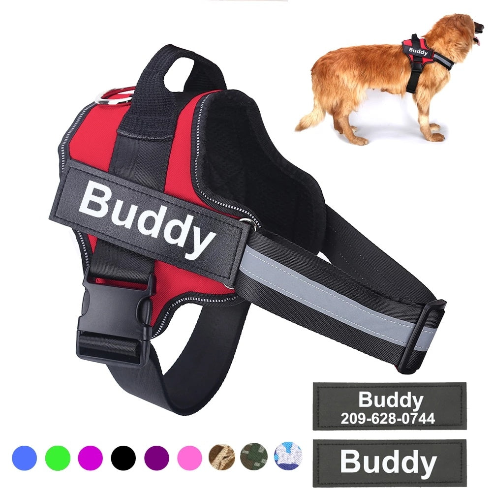 Custom No-Pull Dog Harness – Adjustable, Reflective & Breathable Vest